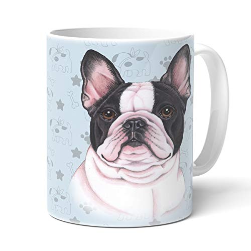 Taza de Chien Avec Votre Animal Préféré, Bouledogue taza a Cafe Original, Mug Original et Insolite Solid en Céramique de Haute Qualité, Une Belle Taza Pour Tout le Monde (Bouledogue Francais C)