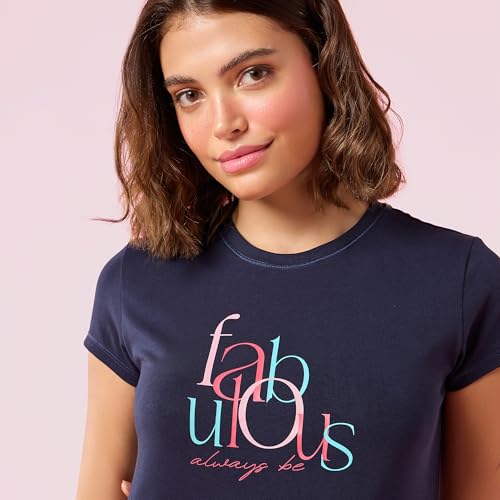 Image of Enamor Short Sleeve Crew Neck Regular Length Basic Crew T-Shirt - Slim Fit, Soft and Breathable Stretch Cotton - E147