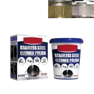 Powerful Cookware Derusting Cleaning Paste,Stainless Steel Clean Wax,Stainless Steel Cleaner,Kitchen Multifunction Descaler,Stainless Steel Polish,Stainless Steel Scratch Remover,121g