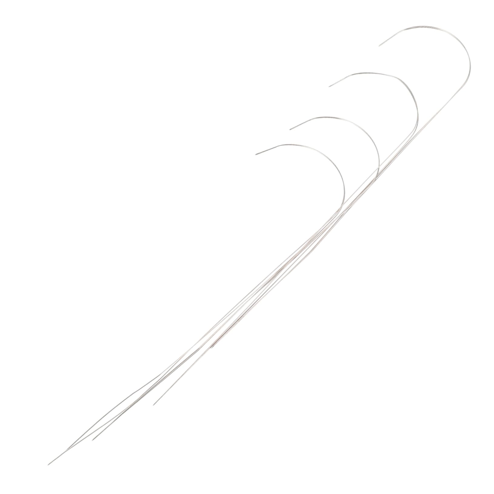 PERSELOSO Beaded Needles Bent Embroidery Needles 4pcs Beading Tools Jewelry Making Durable Practical