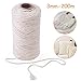 Produktbild FUNNY HOUSE Baumwolle Garn, Natürliche Baumwollkordel, Kordel DIY Handwerk, Weben Dekoration, Baumwollgarn Basteln, Beige(3mm-200m)