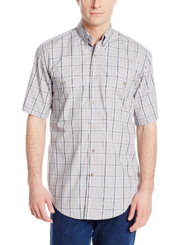 Wrangler Men's Rugged Wear Wrinkle Resist Button Collar Shirt