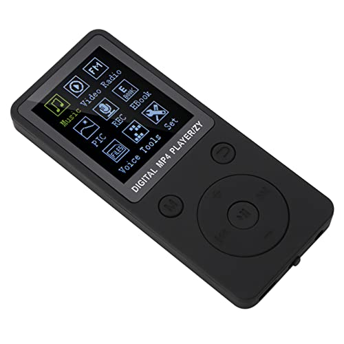 MP3 & MP4 Player Support 32GB TF Card Built in HD Speaker,Portable HiFi Music Player with Video,Voice Recorder,FM Radio,Photo Viewer,E Book Player for Kids(Excluding Storage Card) (Black)