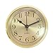 Surakey Wall Clock, Wall Mounted Quartz Clock 90mm Modern Simple Quartz Clock for Applicable to Living Room Bedroom Kitchen School Office Decoration (Without Battery) Golden