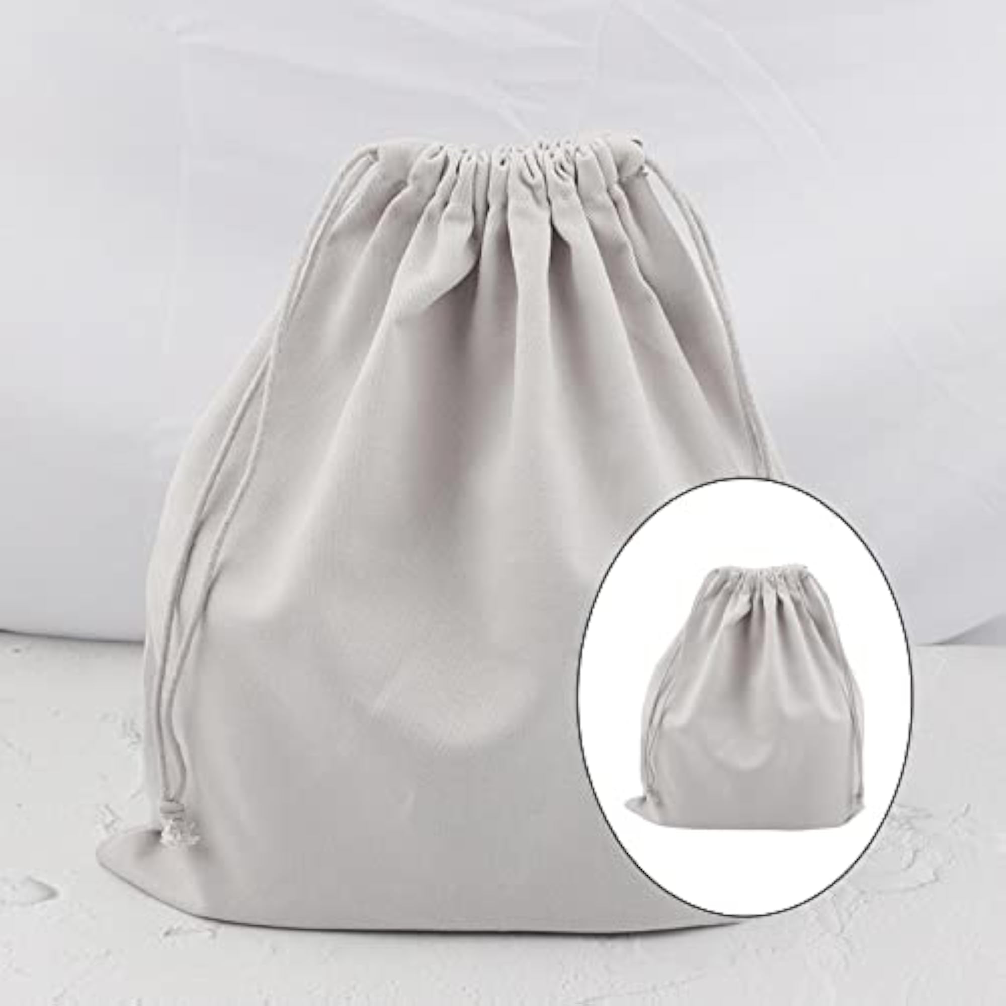 Canvas Drawstring Storage Bag, Portable Organizer
