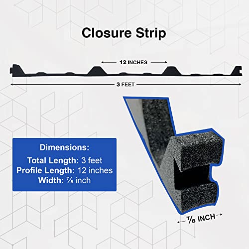 Isolation toit en métal avec bande fermeture mousse ondulée 0,9m Duco anti bruit