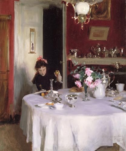 Affiche impression d'art la table du petit déjeuner John Singer Sargent tableau toile 60x90cm