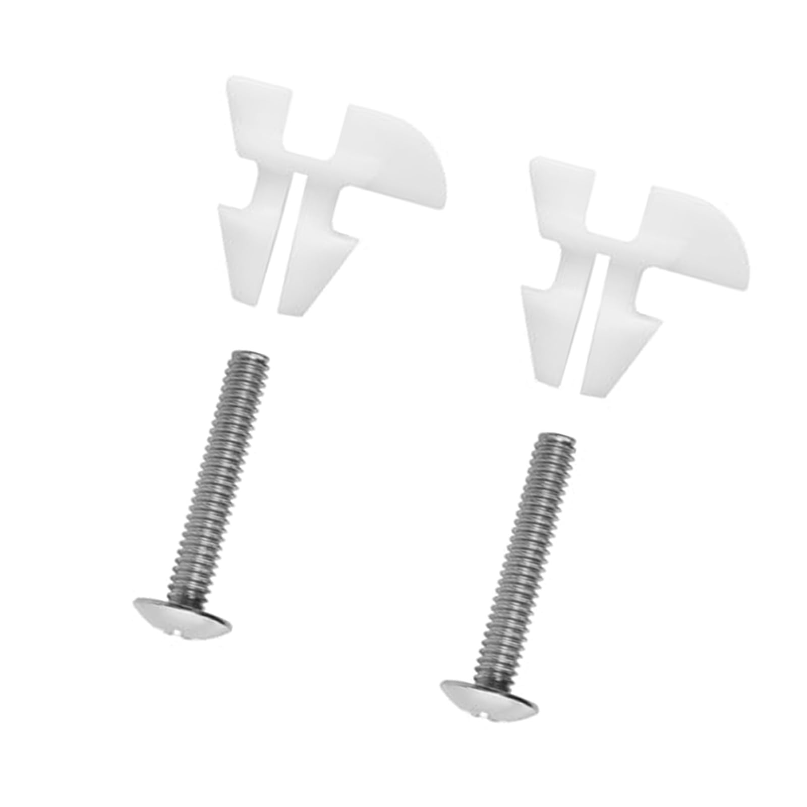 Rgybao White 2Pcs Toilet Seat Nut With Screws Hardware Strong Toilet Seats Mounting Screws Tightening Fasteners Enduring Seat & Bolts Heavy Duty Hardware
