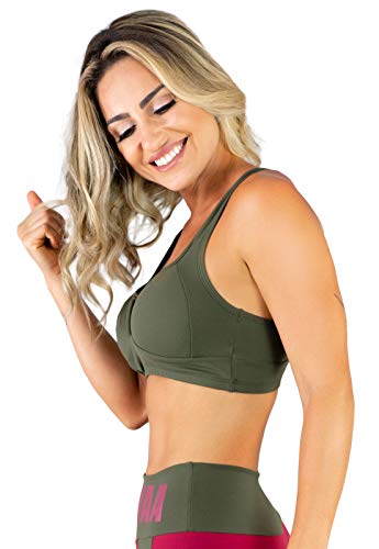 Top Poliamida BOYOU Bojo Alça Cruzada 370 Verde (M)