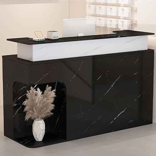 Eleganter Empfangstisch mit Aufbewahrungsschrank & Schublade, moderner Kassentisch für Bekleidungsgeschäfte & Schönheitssalons, effiziente Kundenservice-Lösung, stilvoll & funktional