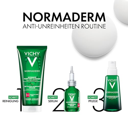 VICHY Sensitive Anti-Unreinheiten-Pflege, Für fettige, zu Akne neigende Haut, Mattierend und Regenerierend, Mit Hyaluron- und Salicylsäure, Normaderm Phytosolution, 50 ml
