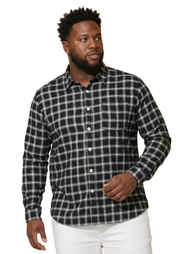 Chemise décontractée à carreaux pour homme grande taille style week-end