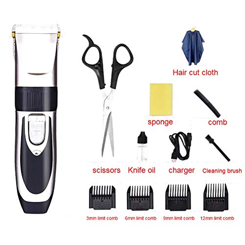 ESHOO Kit Tondeuse Cheveux Barbe pour Homme Électrique - Rasoir Multifonction Rechargeable Sans Fil Professionnelle Faible Bruit