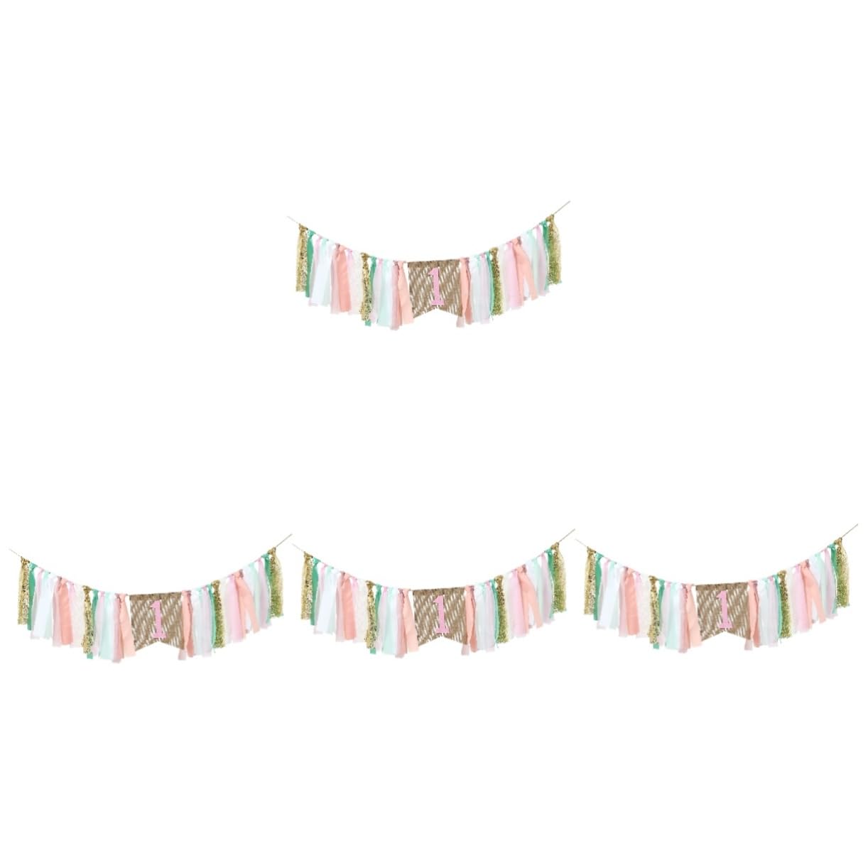 Chiffon et bannière d'étape mensuelle pour décoration de chaise