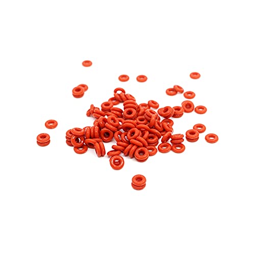 30PCS Red Silicon O-Ring Silicone VMQ 1mm Thickness O Ring Seal Rubber Gasket Rings Washer,4x2x1mm