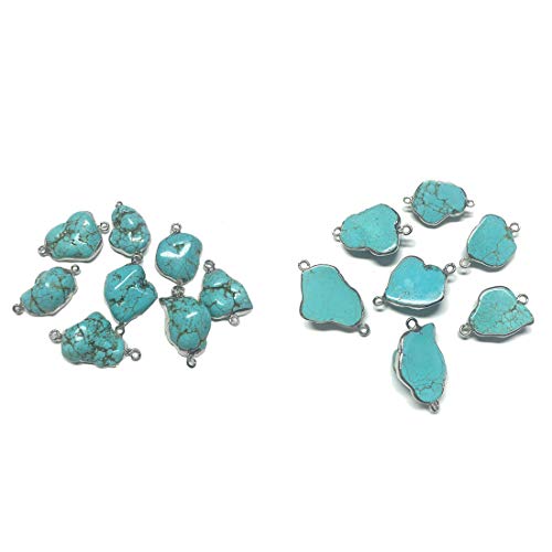 Ygline Handmade Wrap Bracelet Turquoise, Jasper & Amazonite Natural Stones Leather Charm 5 Strands Boho Bracelet (Turquoise) #TOP5