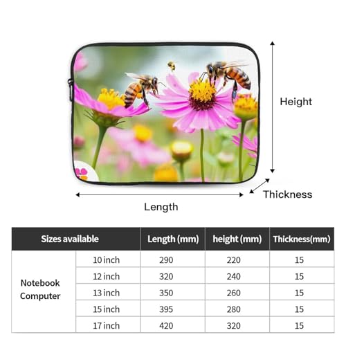 Diligent Bee Laptop Sleeve Case 15 Inch Suitable For Notebook Computer Tablet Traveling Carrying Simple Case4