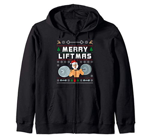 Lifting Lovers Gym Ugly Fun Christmas Sweater Regalo de Sudadera con Capucha