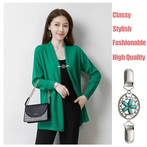 Image of Vintage Shirt Dress Cardigan Clip, Waist Clip for Women, Sweater Shawl Brooch Jacket for Clothing