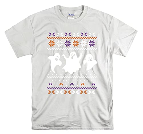 T-shirt ghost Ugly Sweater blanc coupe unisexe XXL vêtement streetwear