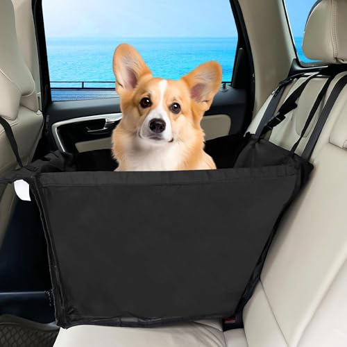 Dromzen Seggiolino Auto per Cani Taglia Media Piccola, Trasportino Auto Cane, Cuccia Cane, Sedile per Cani Medi, Siège pour Chien, Cuscino per Sedile Posteriore
