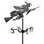 Design Toscano Windblown Wicked Witch Metal Weathervane with Roof Mount, 36 Inch, Aluminum, Black