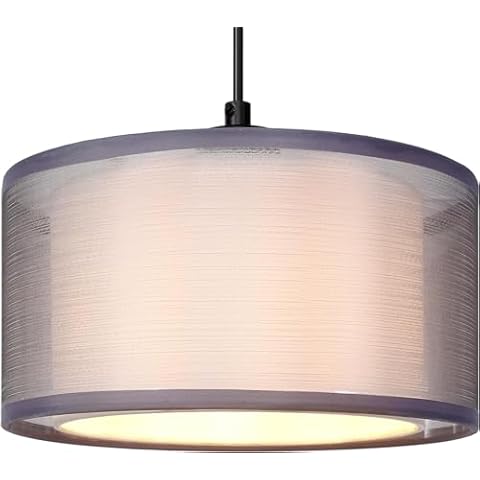 GIGGI 2-Tier Modern Grey Lamp Shade Cover