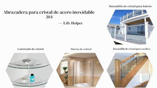 Soporte de vidrio anticaídas Neoteck para sujetar paneles sin perforar 5