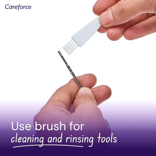 Image of Careforce Ear Wax Cleaner - Resuable Ear Cleaner Tool Set with Storage Pack - Ear Wax Remover Tool Kit with Ear Curette Cleaner and Spring Ear Buds Cleaner 6 Pcs Set Silver