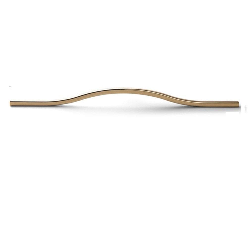 Pangyoo PYouo-Cabinet Handles European gold Handles, Line pattern/handle and Knobs,Drawer Pulls,Bathroom Pulls, Kitchen Cabinet Door Handle Pull Cabinet Hardware (Color : 320mm gold 1pc)