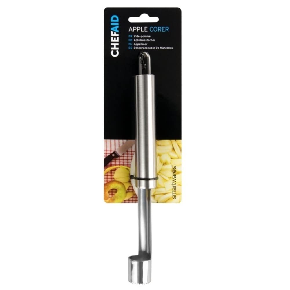 Chef Aid Apple Corer, Multi Function Fruit Corer with Round Serrated End for Easy Use and Removal - Made from High Grade Stainless Steel, Dishwasher Safe