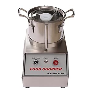5L Commercial Electric Food Grinder Chopper, 110V 550W 1400RPM Large Stainless Steel Food Processor with S-Shaped Blade, Tabletop Placement Electric Food Cutter for vegetables/fruits/meat/grains