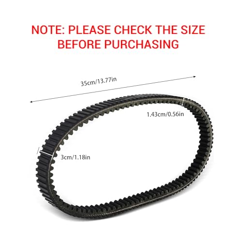 Image of Drive Belt 59011-0003 Compatible with Kawasaki Brute Force 650 750 KRF750 Prairie 360 Kawasaki Teryx 750 59011-0019