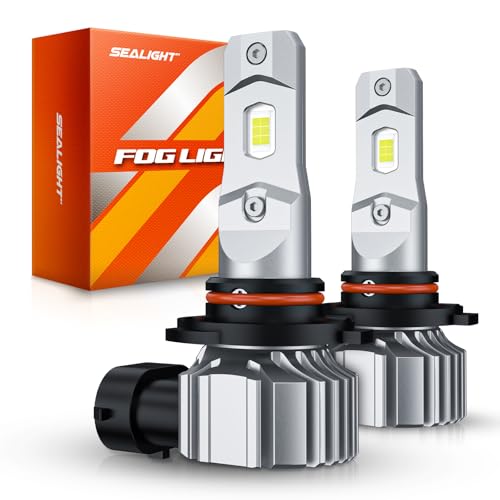 Image of SEALIGHT 9145 H10 LED Fog Light Bulbs, 44000LM 1000% Brighter H10 9140 Fog Lights for Car & DRL, 6500K Cool White Plug & Play, 70,000 Hours Lifespan, Pack of 2