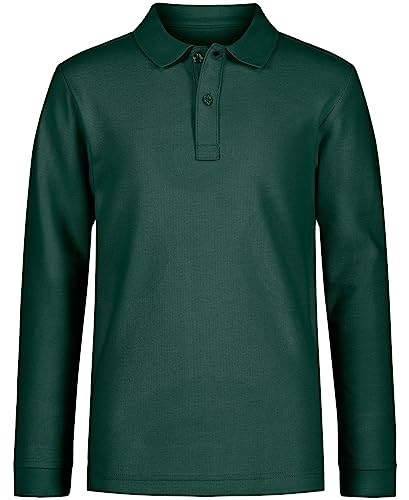 Nautica Boys School Uniform Long Sleeve Polo Shirt Hunter 8
