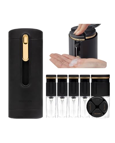 【正規品】ブリーデン スキンボトル トラベルボトル 9in1 (20ml×4・40ml×1・15ml×4) 携帯用シャンプー容器&化粧品ディスペンサー クリームジャー 詰め替え容器 旅行用 ジム 小分 (ブラック)