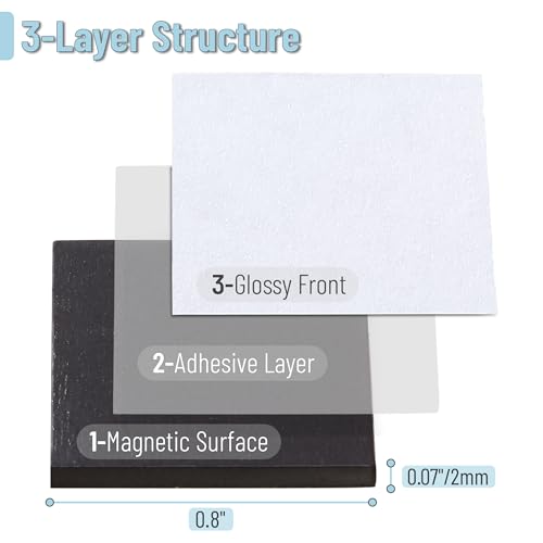 Image of Mr. Pen- Self Adhesive Magnet Square, 120 pcs, Flexible and Extra Thin | 0.8 inchx0.8 inch, Magnetic Square with Adhesive Backing, Perfect for Crafts, DIY Projects & Decorative Magnet