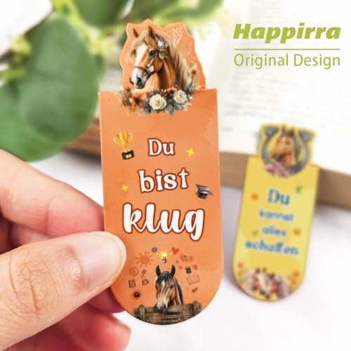 Lesezeichen Kinder Adventskalender Pferde, Weihnachtsgeschenke Kleinigkeiten für Adventskalender Füllung Kinder, Magnetische Lesezeichen Kinder, Pferde Mädchen Geschenk Mitgebsel Kindergeburtstag