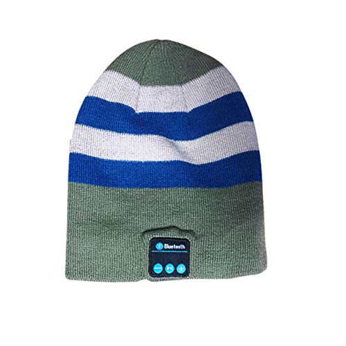 ワイヤレスBluetooth帽子ユニセックスミュージカルニットUsb充電式キャップハンズフリークリスマス冬ビーニーステレオスピーカーとマイクで洗える女性男性用ランニング,Multicolor