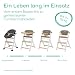 Bebeconfort Timba 2 mit Kissen, Mitwachsender Hochstuhl Baby, Ab 6 Monaten, Bis 110 kg, Ergonomischer Baby & Kinderhochstuhl Holz, Fast alle Esstische, Abnehmbares Tablett, Natural Wood + Beige