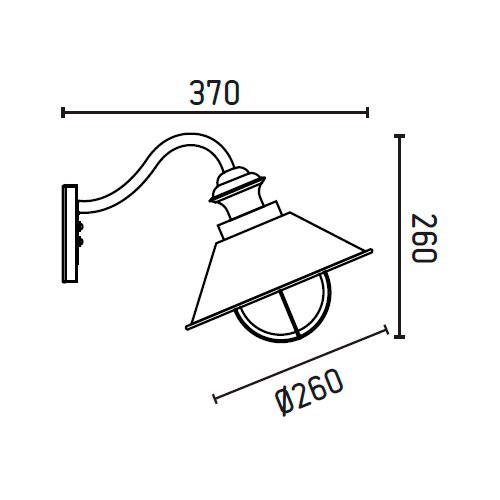 Faro Barcelona NAUTICA Wandleuchte – Rostbraun, Mit Blasenglas, Für Terrasse & Garten, E27 Fassung