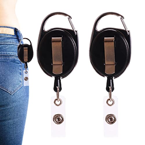 YTGER Porte-clés rétractable,Porte-Badges rétractables | Porte-clés Mousqueton Multifonctionnel, rallonge de Porte-clés pour Le Travail de Bureau Cover