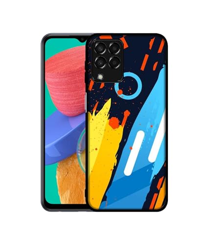Image of Abstract Stripes Geometric Figures Design Premium 2D Printed Metal Back Case Cover for Samsung Galaxy M33 5G
