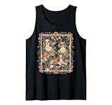 Affascinante design vintage con cane vittoriano nello stile di William Morris.