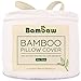 Federa in Bambù | Federe cuscini da letto | Federa rinfrescante Temperature Control | Copricuscino anallergico | Federe cuscini eleganti | Tessuto traspirante| Bianco - 50x75 | Bambaw