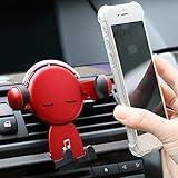 車載ホルダ,車載スマホホルダーエアコン吹き出し口取り付け，横幅調節可，360度回転可,各種携帯電話のサイズに対応，電話の充電、使用、ナビゲーションには影響しません。 (赤い悪魔)