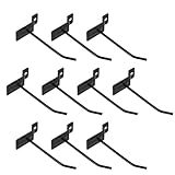 Ipetboom 10pcs Black 10cm Metal Pegboard Hooks Hole Board Hook Set for Supermarket Display and Shelf Rack Hanging Industrial Hardware