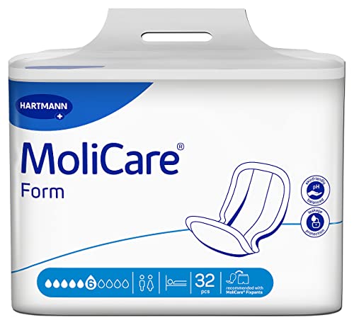 Molicare Lot de 4 boîtes de 32 gouttes pour incontinence moyenne - Haute sécurité - Protection anti-fuite et discrétion - Pour homme et femme