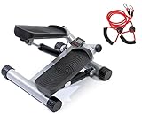 SportPlus Máquina de Step Lateral con Cintas de Entrenamiento y Ordenador Digital – Mini Stepper 40,5 x 37 x 36 cm Gimnasio en casa – Máx. Peso de Usuario 100 kg – Altura Ajustable