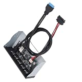 [Conveniencia de Multiport] con 5 puertos USB 3.2 Gen 1 Este cubo del panel frontal le permite conectar múltiples dispositivos simultáneamente sin comprometer la velocidad o el rendimiento. Ideal para profesionales y entusiastas de la tecnología que requieren puertos USB adicionales para periféricos, como teclados, rizeexternal, discos duros y más. Diga adiós a la molestia de intercambiar dispositivos constantemente y disfrute de una productividad ininterrumpida.